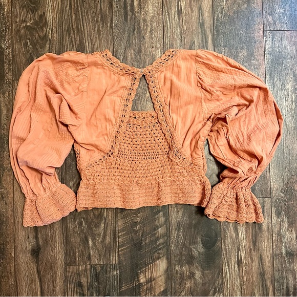 Free People Megan crochet top size large - Picture 12 of 15
